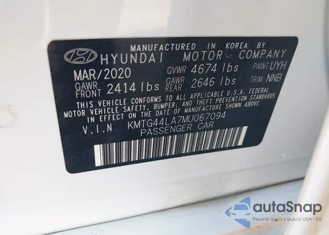 2021 Genesis G70 2.0T Rwd из США, поврежденный, VIN KMTG44LA7MU067094